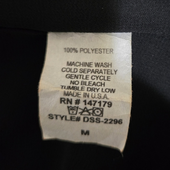 Veronica M. Black Dress with V-neck and 3/4 Sleeves with Elastic Cuffs - Picture 6 of 6